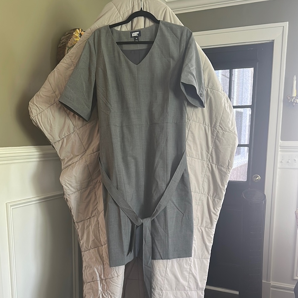 Lands' End Gray Women's Dress